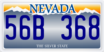 NV license plate 56B368