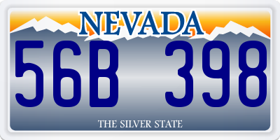 NV license plate 56B398