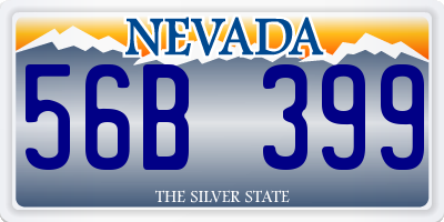 NV license plate 56B399