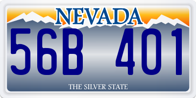 NV license plate 56B401