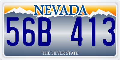 NV license plate 56B413