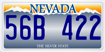 NV license plate 56B422