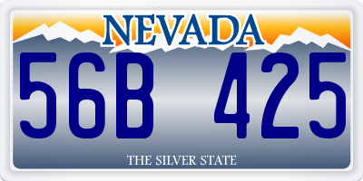 NV license plate 56B425