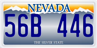 NV license plate 56B446