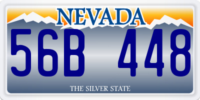 NV license plate 56B448