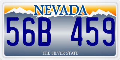 NV license plate 56B459