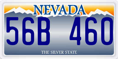 NV license plate 56B460