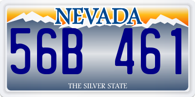 NV license plate 56B461