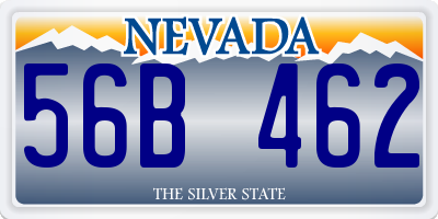 NV license plate 56B462