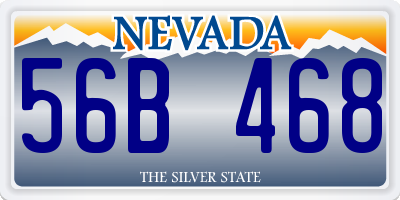 NV license plate 56B468