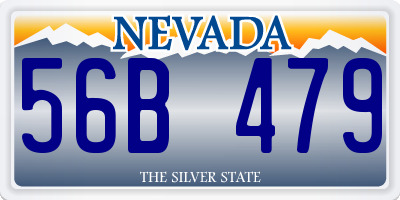 NV license plate 56B479