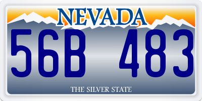 NV license plate 56B483