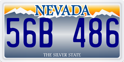 NV license plate 56B486