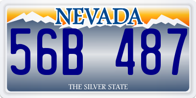 NV license plate 56B487