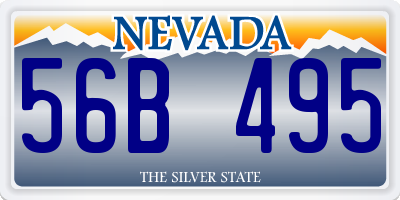 NV license plate 56B495