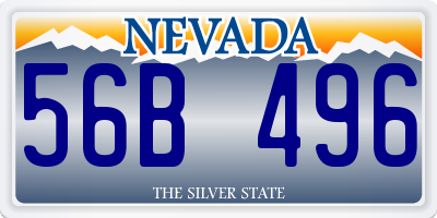 NV license plate 56B496