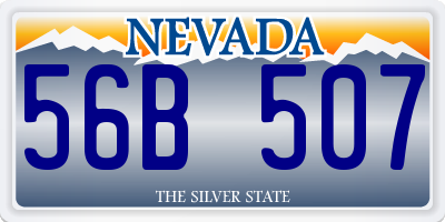 NV license plate 56B507