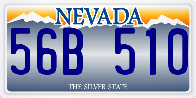 NV license plate 56B510