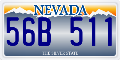 NV license plate 56B511