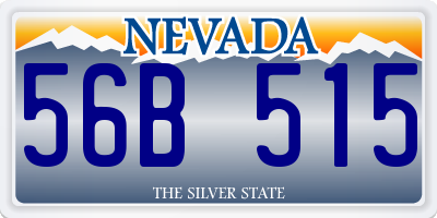 NV license plate 56B515