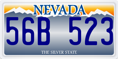 NV license plate 56B523