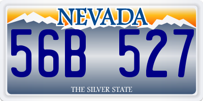 NV license plate 56B527