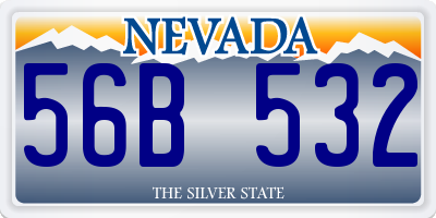 NV license plate 56B532