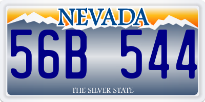 NV license plate 56B544
