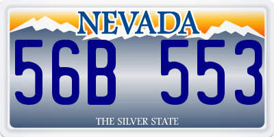 NV license plate 56B553