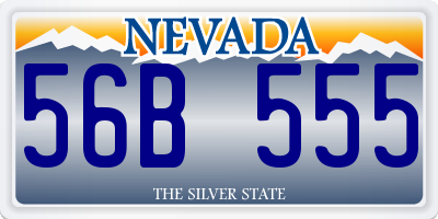 NV license plate 56B555