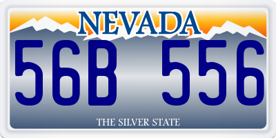 NV license plate 56B556