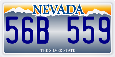 NV license plate 56B559