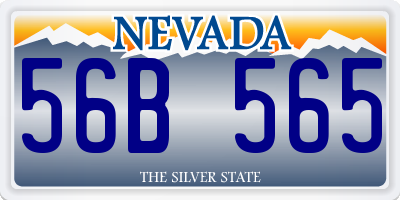 NV license plate 56B565