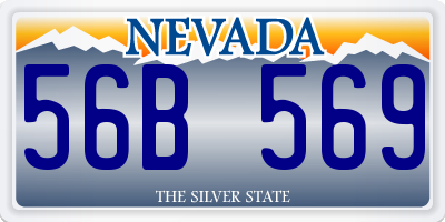 NV license plate 56B569