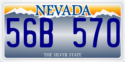 NV license plate 56B570