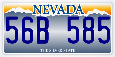 NV license plate 56B585