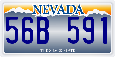 NV license plate 56B591