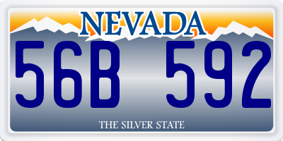 NV license plate 56B592