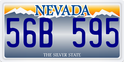 NV license plate 56B595