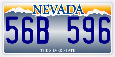 NV license plate 56B596