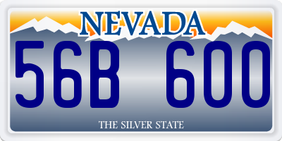 NV license plate 56B600