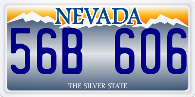 NV license plate 56B606