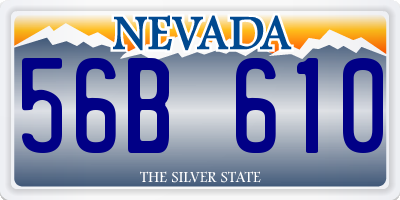 NV license plate 56B610