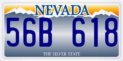 NV license plate 56B618