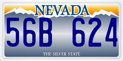 NV license plate 56B624