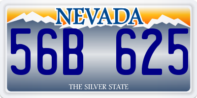 NV license plate 56B625