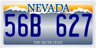 NV license plate 56B627