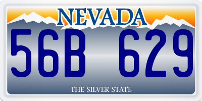 NV license plate 56B629