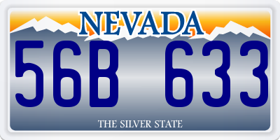 NV license plate 56B633