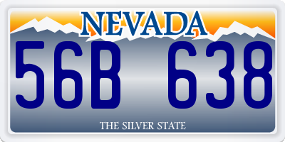 NV license plate 56B638
